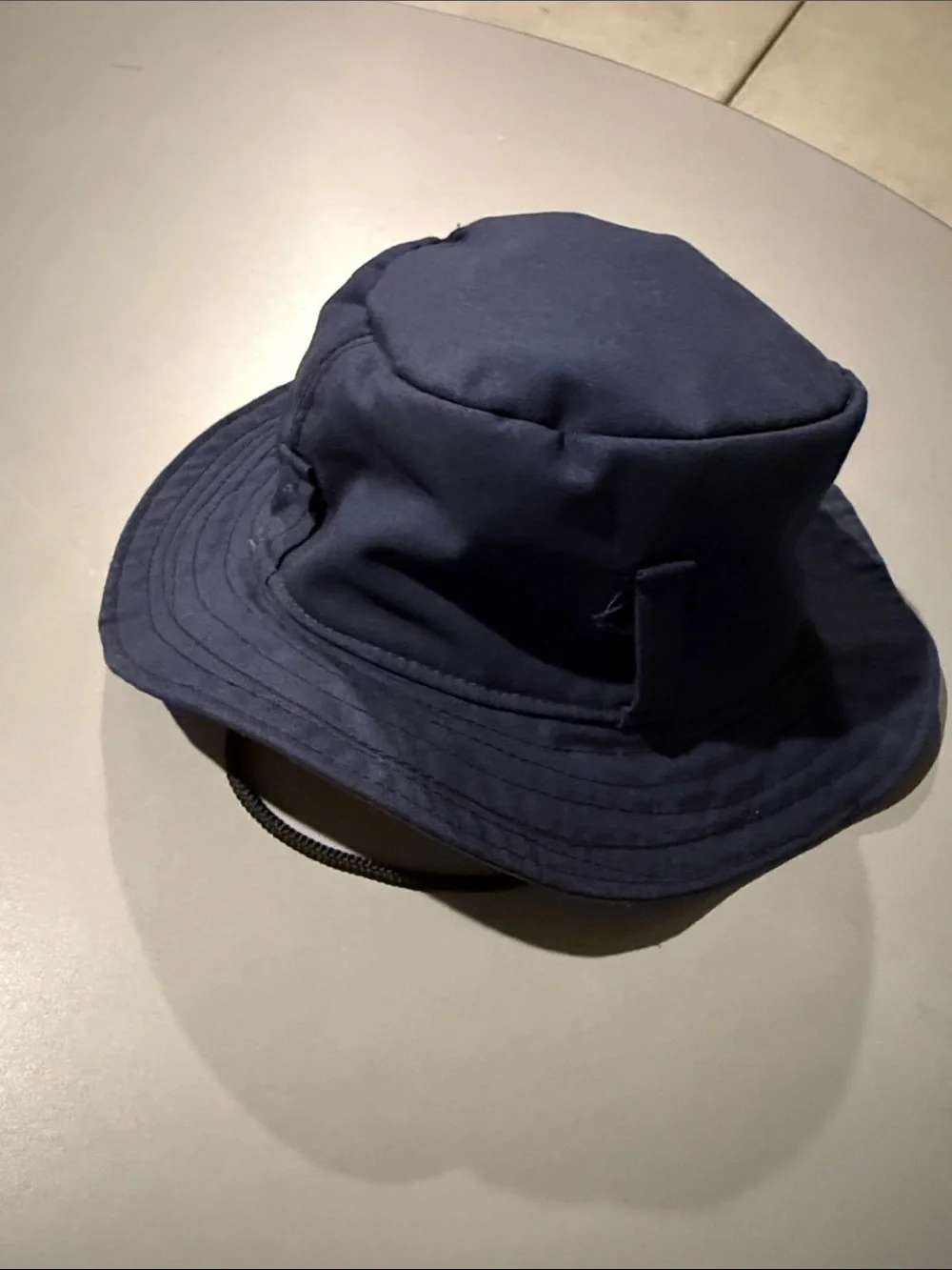 Navy Toddler Bucket Hat with Chin Cord